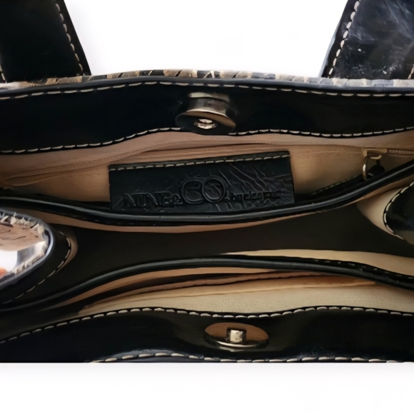 Nine & Co. Black and Brown Mini Bag - Picture 4 of 8